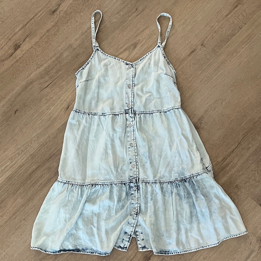 GAP Light Blue Denim Midi Dress